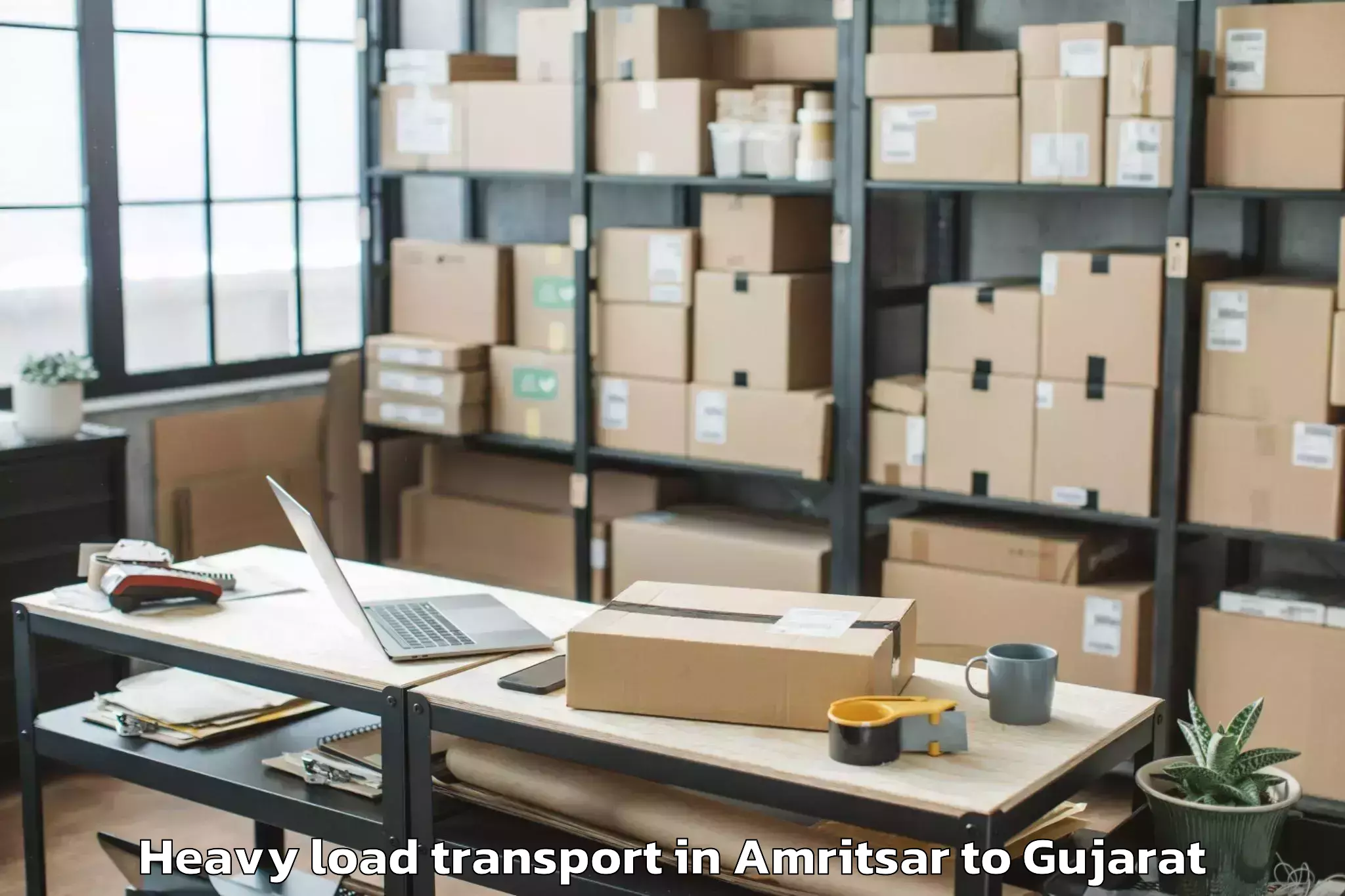 Top Amritsar to Porbandar Airport Pbd Heavy Load Transport Available